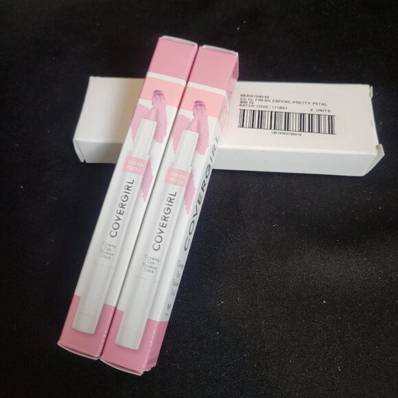 2 PACK Covergirl Clean Fresh Creamy Eye Shadow Stick 0.02 oz 400 PRETTY PETAL - Picture 2 of 2